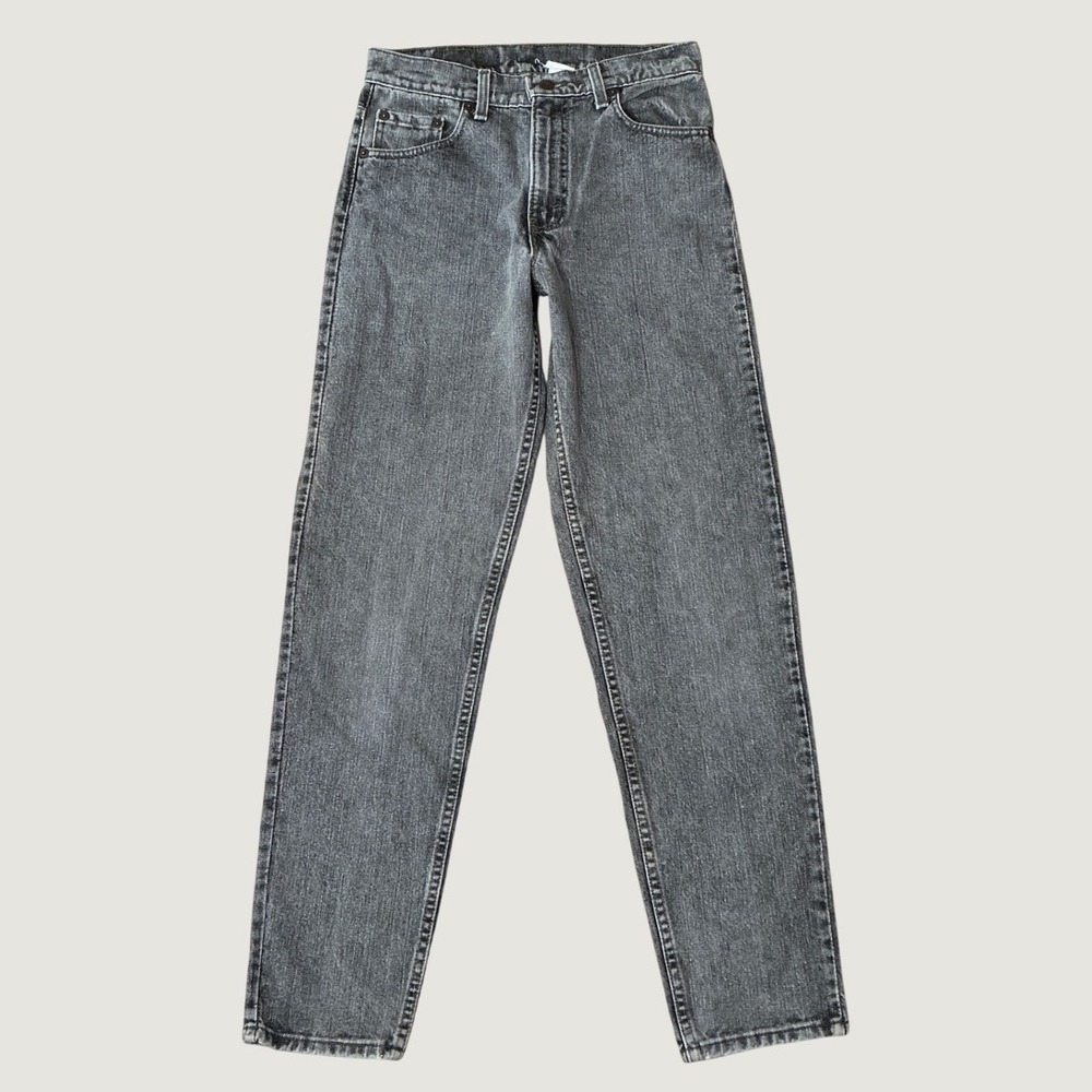 Vintage 90s Gray Levi's Jeans 550 Relaxed Fit Tapered Leg Made in USA Size 29x32 - Picture 2 of 9